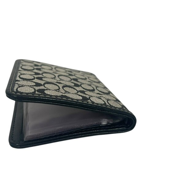 Coach Silver and Black Canvas card holder / wallet - Picture 2 of 8